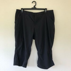 REI Nylon Capri Hiking Pants - Black, Plus 18W